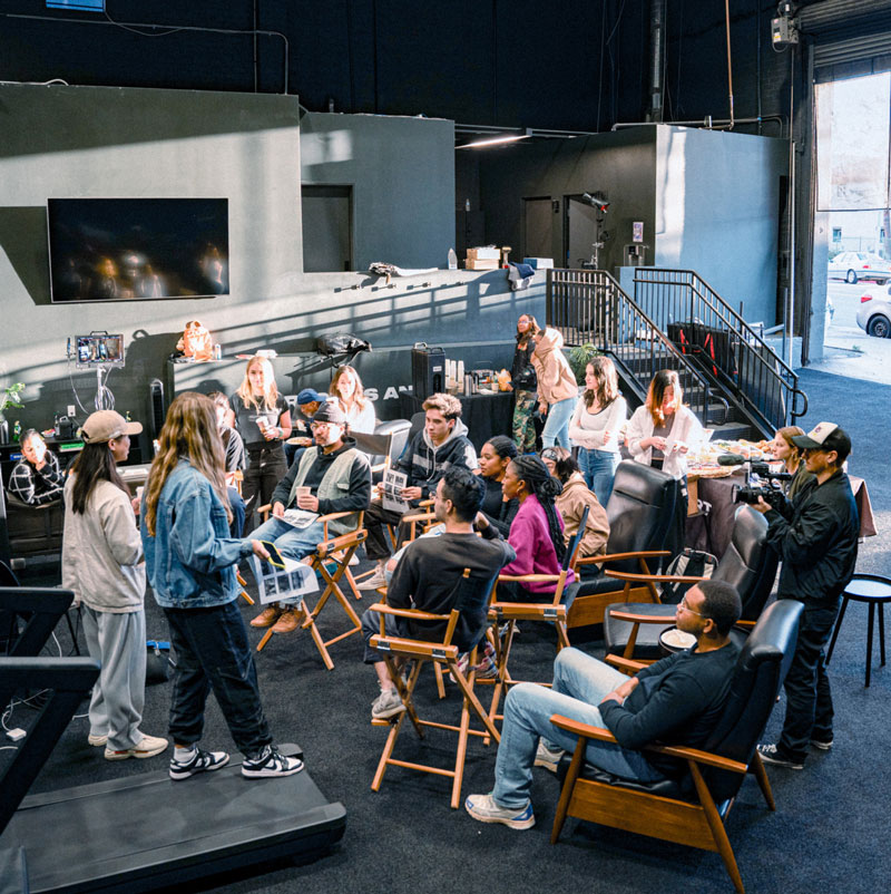 Beats Academy creators in a group session